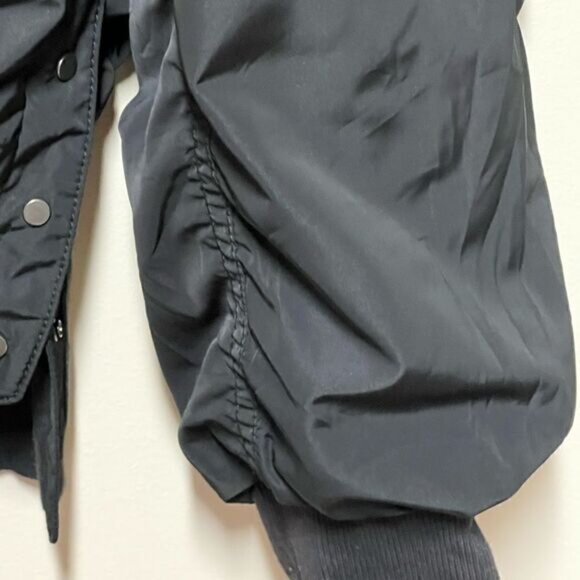 ATHLETA Point Reyes Black Moto Bomber Jacket Womens Sz S - Picture 11 of 14